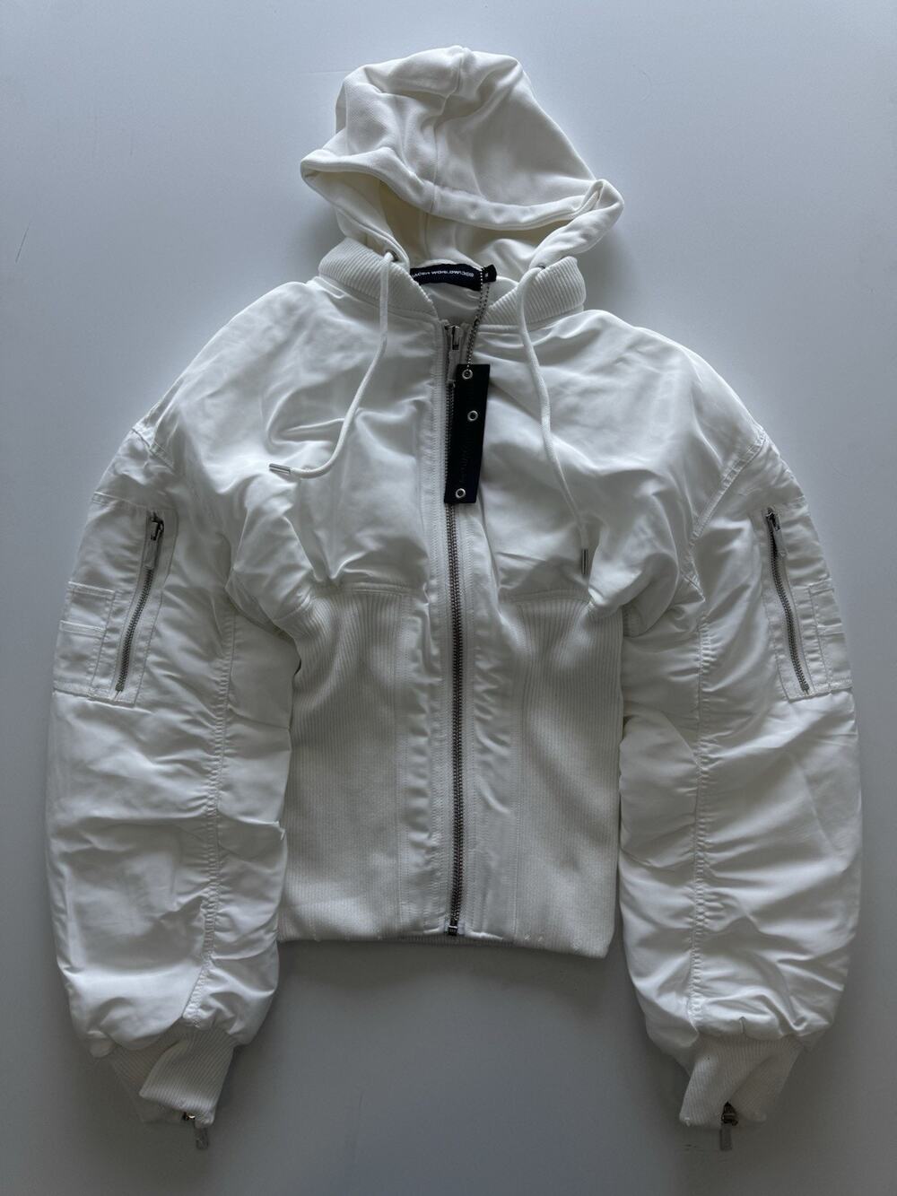 Racer Worldwide White Wide Rib Bomber Womens White Small